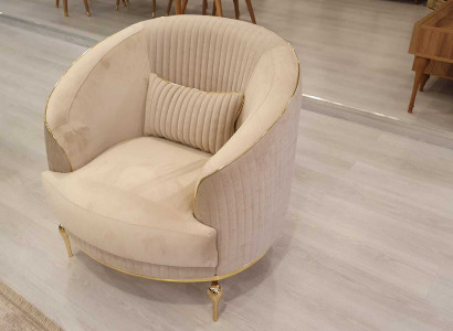 Wohnzimmer Sessel Polster Textil 1Sitzer Polster Sitz Einsitzer Luxus
